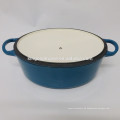 Hersteller liefern 6Qt Oval blau Emaille Beschichtung Gusseisentopf / Gusseisentopf